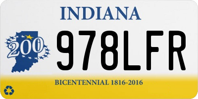 IN license plate 978LFR