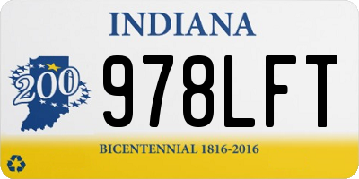 IN license plate 978LFT
