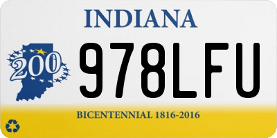 IN license plate 978LFU