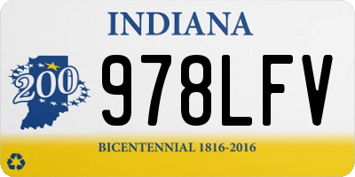 IN license plate 978LFV