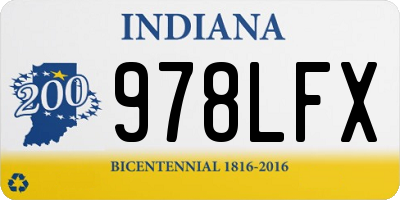 IN license plate 978LFX