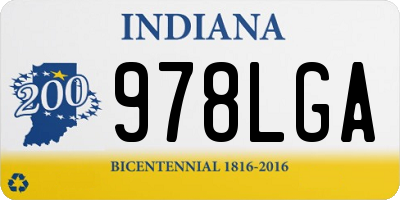 IN license plate 978LGA
