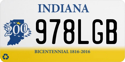 IN license plate 978LGB