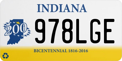 IN license plate 978LGE
