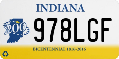 IN license plate 978LGF