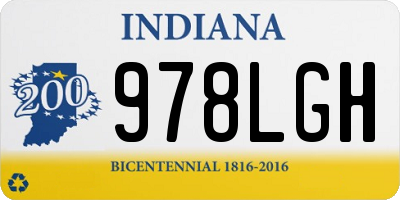 IN license plate 978LGH