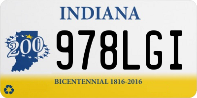 IN license plate 978LGI