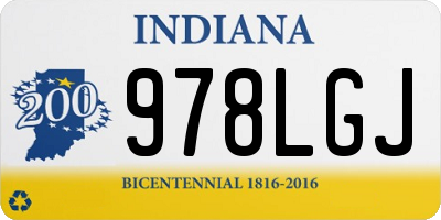 IN license plate 978LGJ