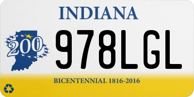 IN license plate 978LGL