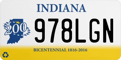 IN license plate 978LGN