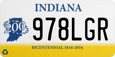 IN license plate 978LGR