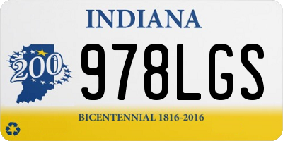 IN license plate 978LGS