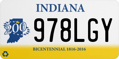 IN license plate 978LGY