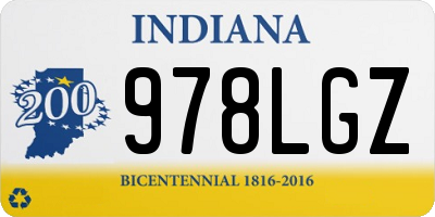 IN license plate 978LGZ