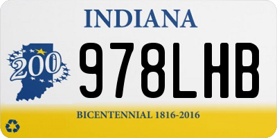 IN license plate 978LHB