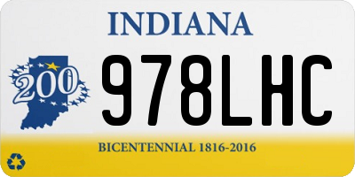 IN license plate 978LHC