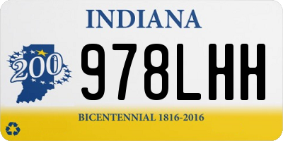 IN license plate 978LHH