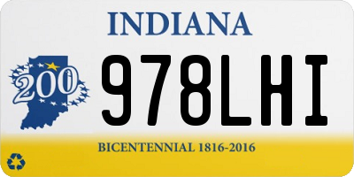 IN license plate 978LHI