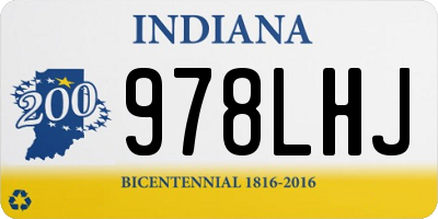 IN license plate 978LHJ