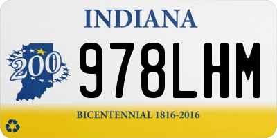 IN license plate 978LHM