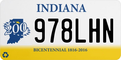 IN license plate 978LHN