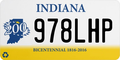 IN license plate 978LHP