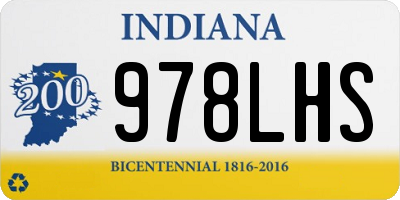 IN license plate 978LHS