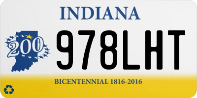 IN license plate 978LHT