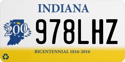 IN license plate 978LHZ
