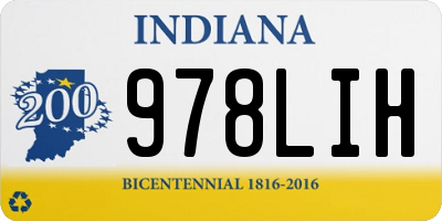 IN license plate 978LIH