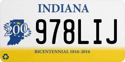 IN license plate 978LIJ