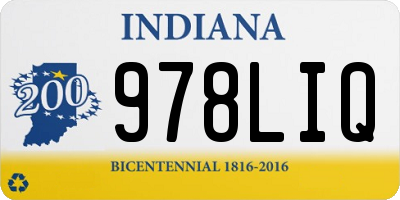 IN license plate 978LIQ