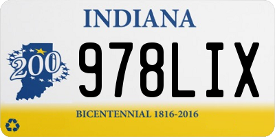 IN license plate 978LIX