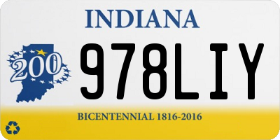 IN license plate 978LIY