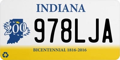 IN license plate 978LJA