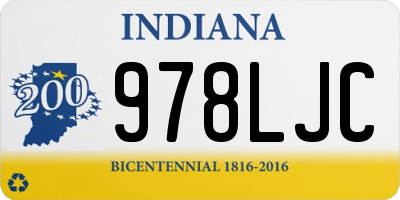 IN license plate 978LJC
