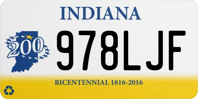 IN license plate 978LJF