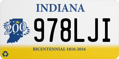 IN license plate 978LJI