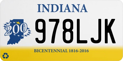 IN license plate 978LJK