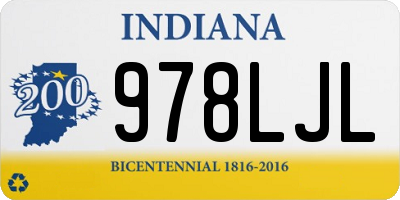 IN license plate 978LJL
