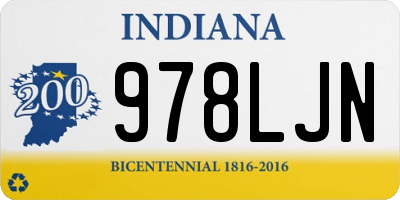 IN license plate 978LJN