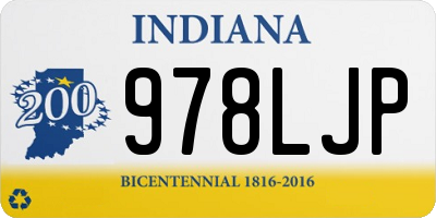 IN license plate 978LJP