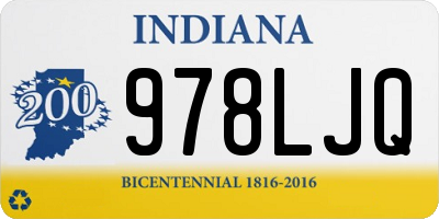 IN license plate 978LJQ