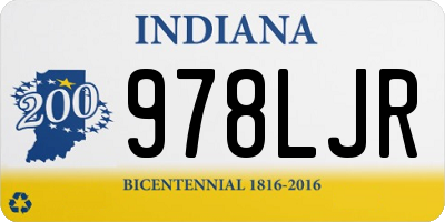 IN license plate 978LJR