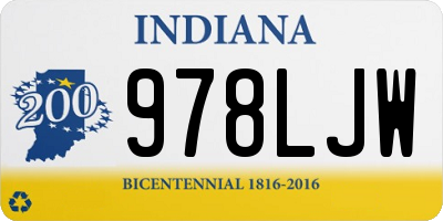 IN license plate 978LJW