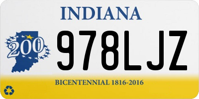 IN license plate 978LJZ