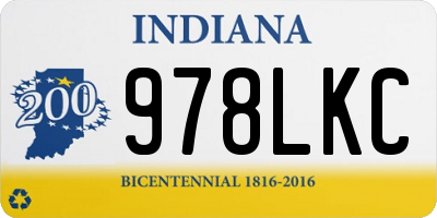 IN license plate 978LKC