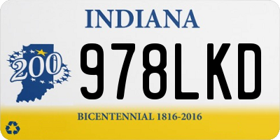 IN license plate 978LKD