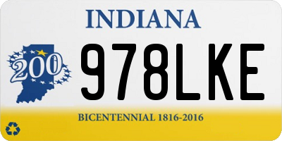 IN license plate 978LKE