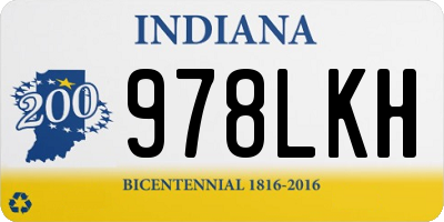 IN license plate 978LKH